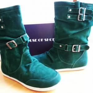 womens emerald green boots